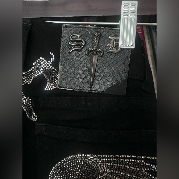Deadstock silver dagger
 Black Jeans with White studded eagle Detailing - Picture 4 of 7